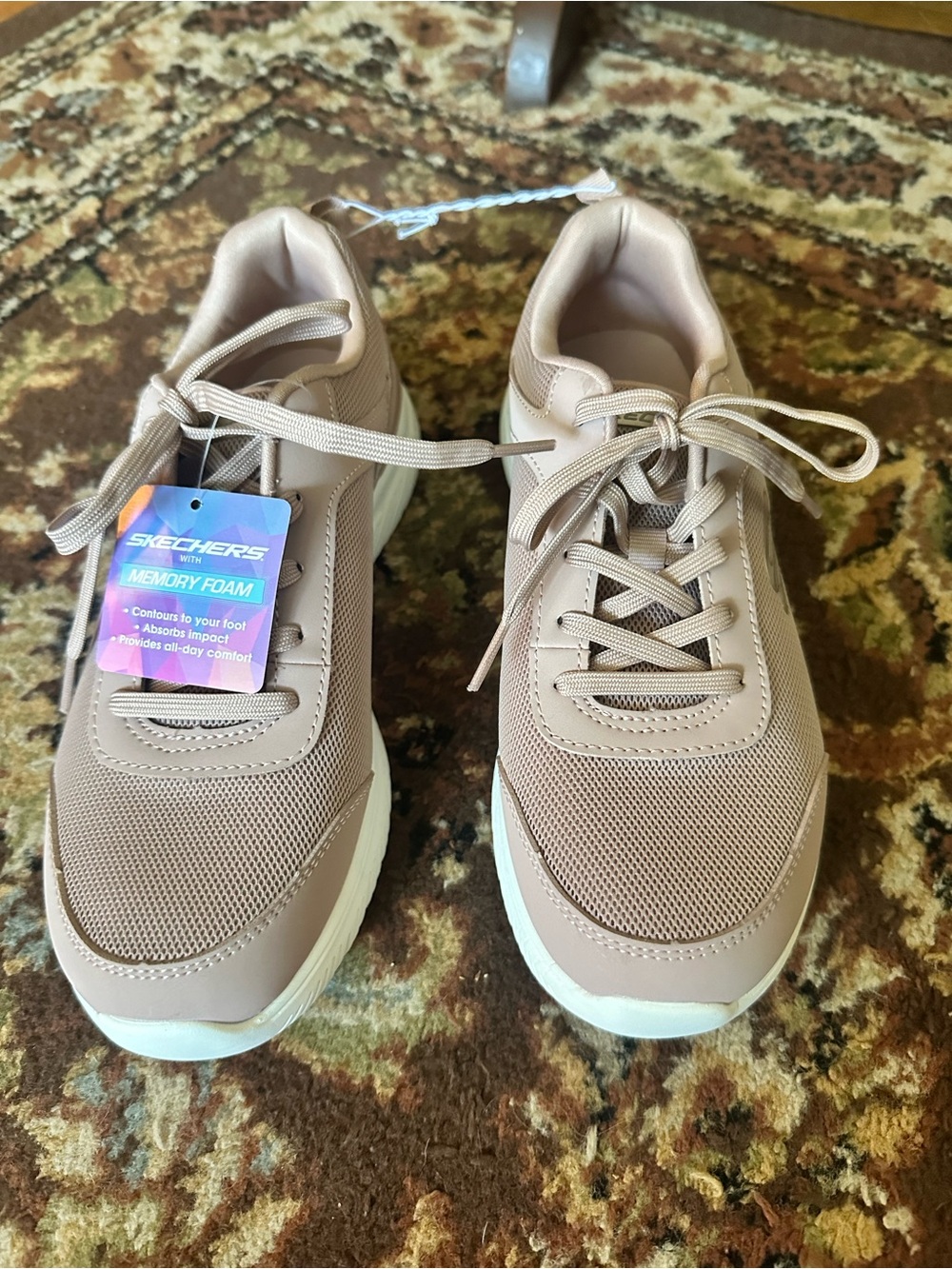 Skechers Women's Lace-Up Sneakers in Blush